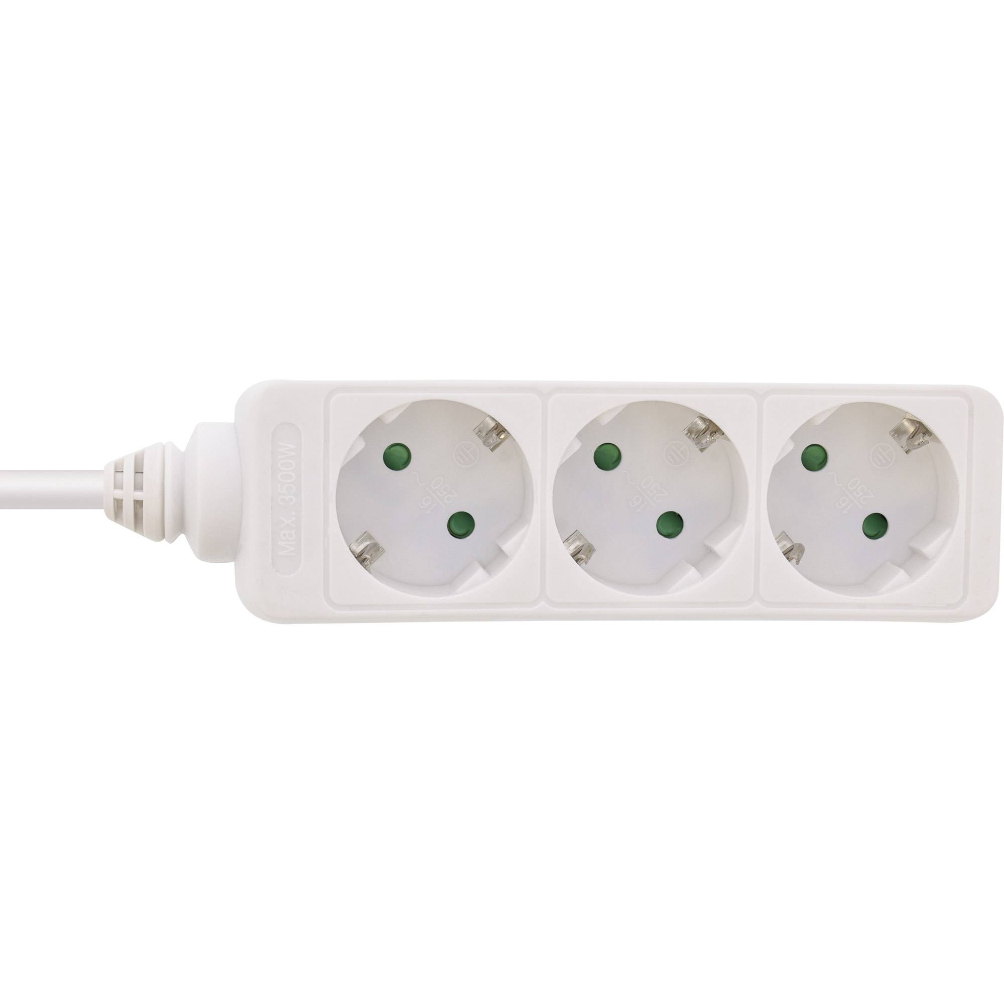 INLINE - Steckdosenleiste - 3-fach Schutzkontakt - weiß - 1,5m