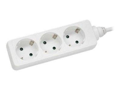 INLINE - Steckdosenleiste - 3-fach Schutzkontakt - weiß - 3m