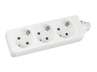 INLINE - Steckdosenleiste - 3-fach Schutzkontakt - weiß - 1,5m