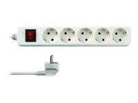 REV - Steckdosenleiste - Wechselstrom 250 V - 3500 Watt - Eingabe, Eingang 2-polig - Ausgangsanschlüsse: 5 (2-polig)