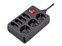 Hama - Steckdosenleiste - 230 V - 3500 Watt - Ausgangsanschlüsse: 7