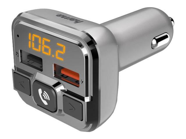 Hama - Bluetooth-Freihand/FM-Sender/Ladegerät für Handy, Tablet
