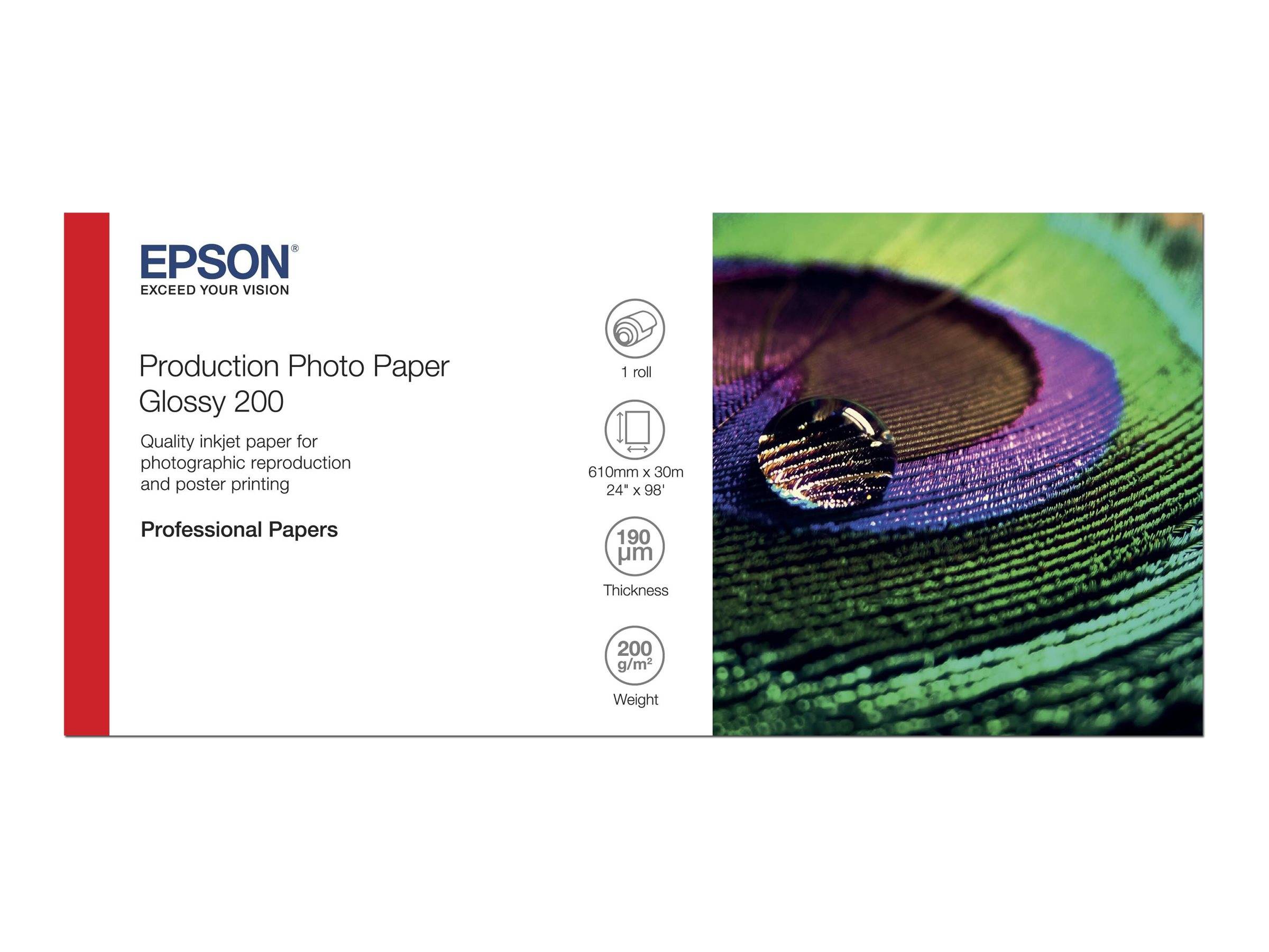 Epson Production - Polyethylen (PE) - glänzend - mikroporös - 200 Mikron - Rolle
