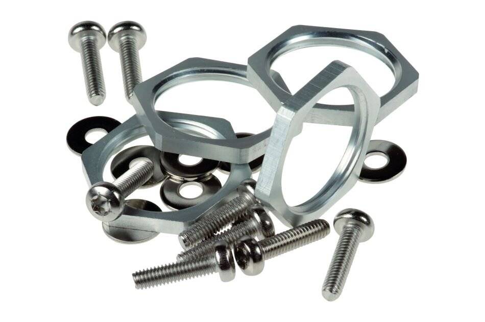 AXIS 3/4" CONDUIT LOCKNUT A 4P, Sicherungssatz, 4 Stück, für AXIS T91B53, 4x 3/4 Zoll Mutter, 8x TX20 Schrauben, U-Sche