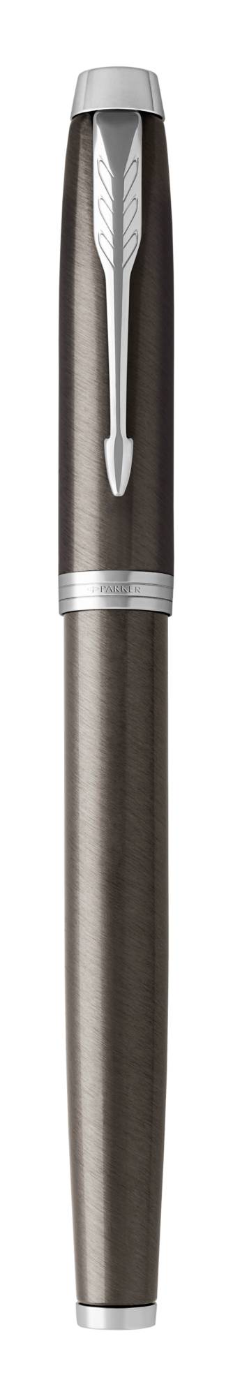 Parker IM, Braun, Kartuschenfüllsystem, Blau, Messing, Rundspitze, Edelstahl