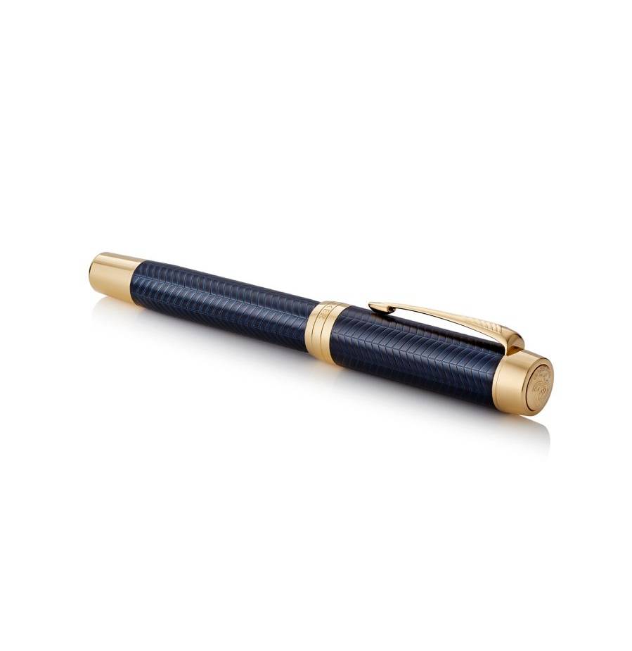 Parker Duofold, Blau, Kartuschenfüllsystem, Blau, Gold, Gold/Rhodium, Medium
