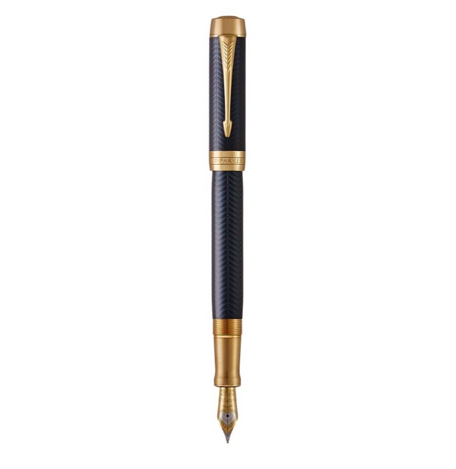 Parker Duofold, Blau, Kartuschenfüllsystem, Blau, Gold, Gold/Rhodium, Medium