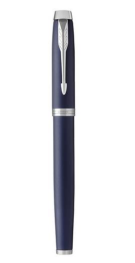 Parker IM, Blau, Kartuschenfüllsystem, Blau, Aluminium, Messing, Metall, Rundspitze, Edelstahl