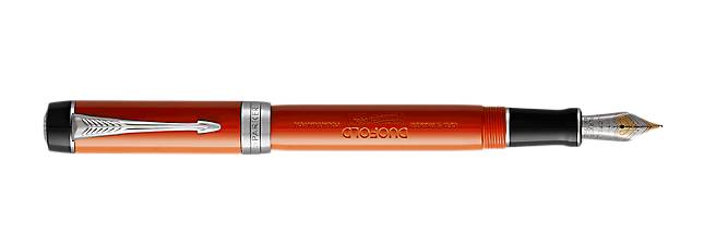 Parker Duofold, Rot, Blau, Palladium, Edelharz, Palladium, Harz, Gold/Rhodium, Fein