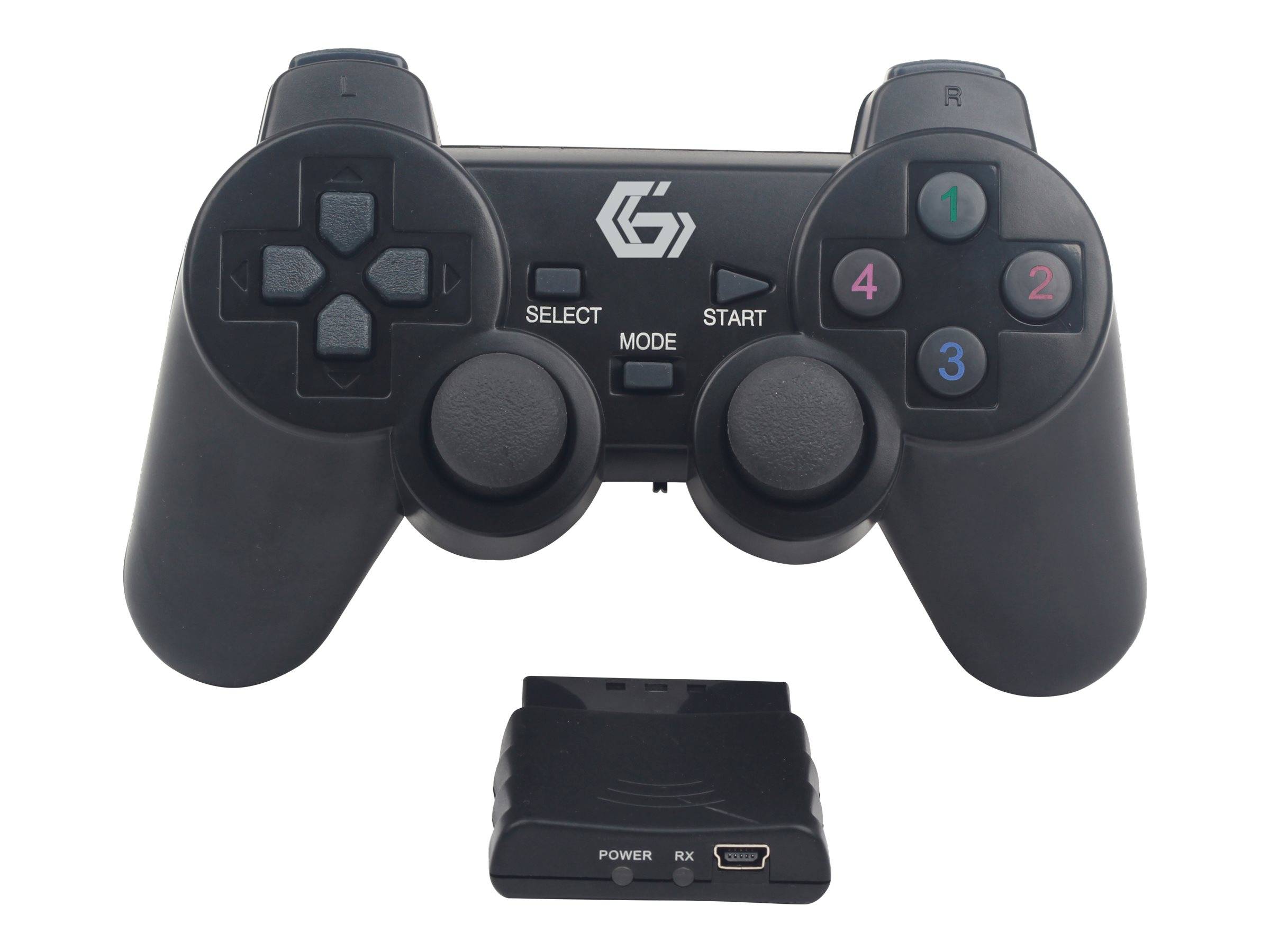 GEMBIRD JPD-WDV-01 - Game Pad - 12 Tasten - kabellos - 2.4 GHz (Packung mit 2)