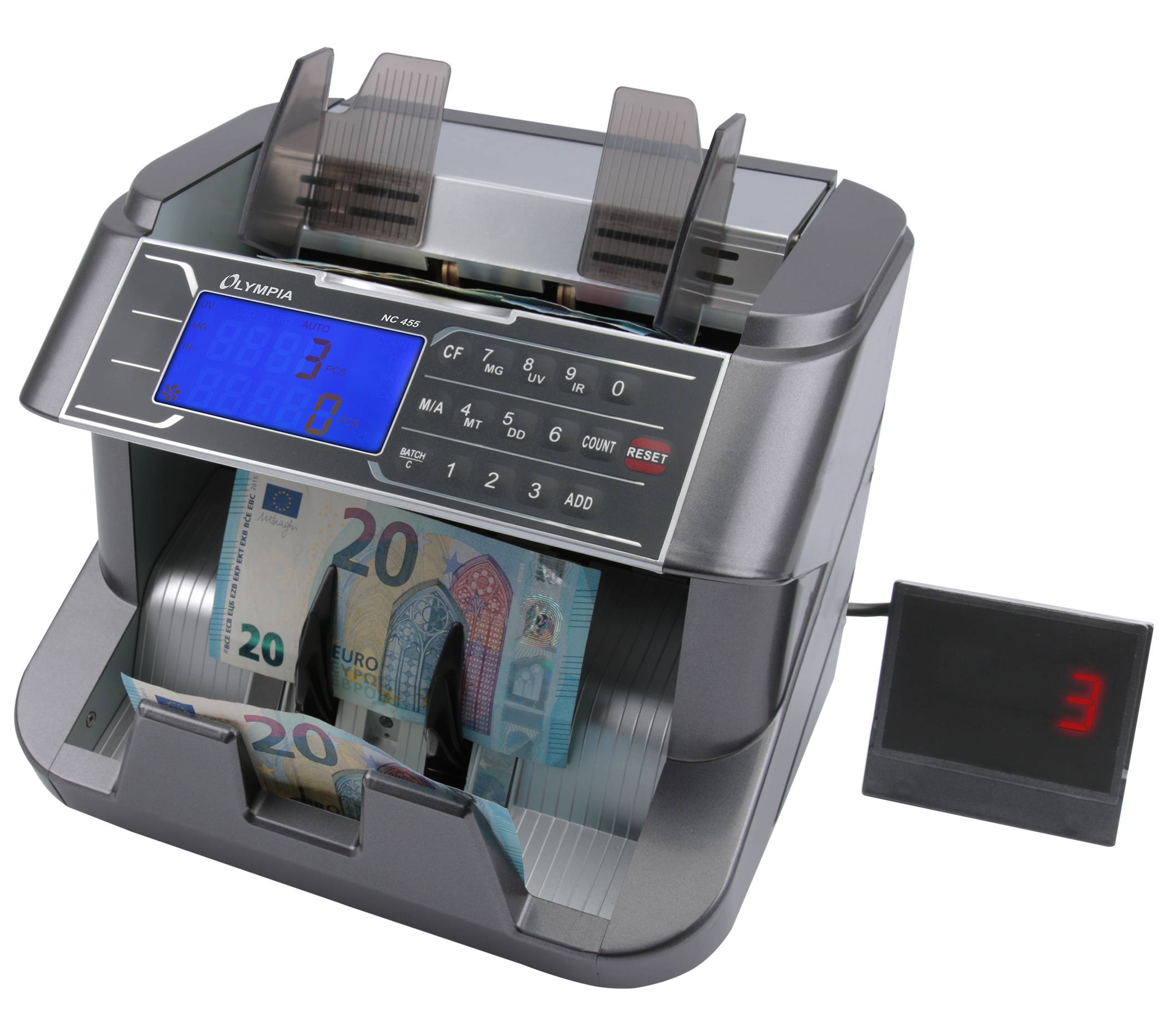 Olympia NC 455, 257 mm, 228 mm, 249 mm, 6,8 kg, AC, 90 W