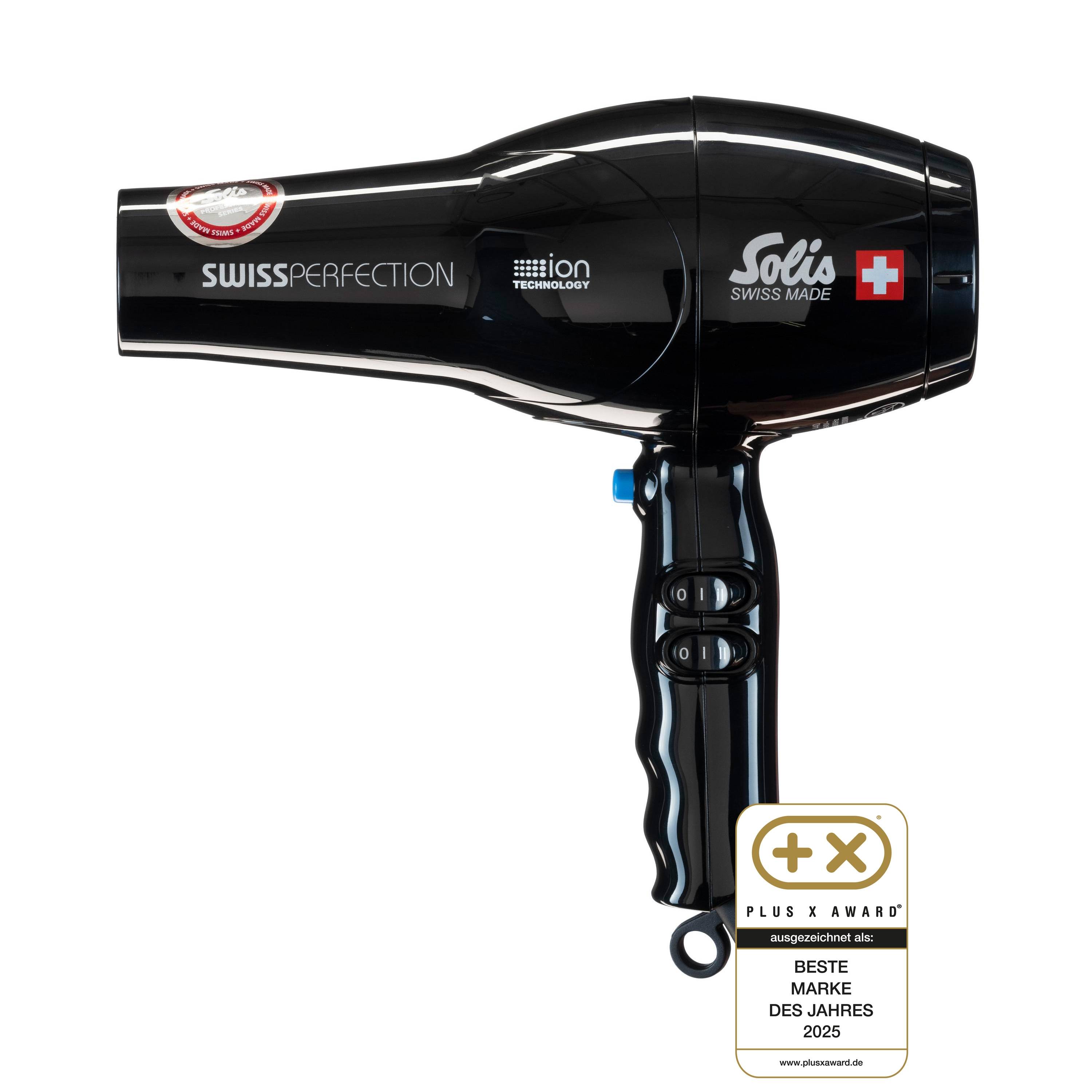 Solis Swiss Perfection, AC, Schwarz, Hängender Ring, 1,8 m, Schweiz, 2300 W