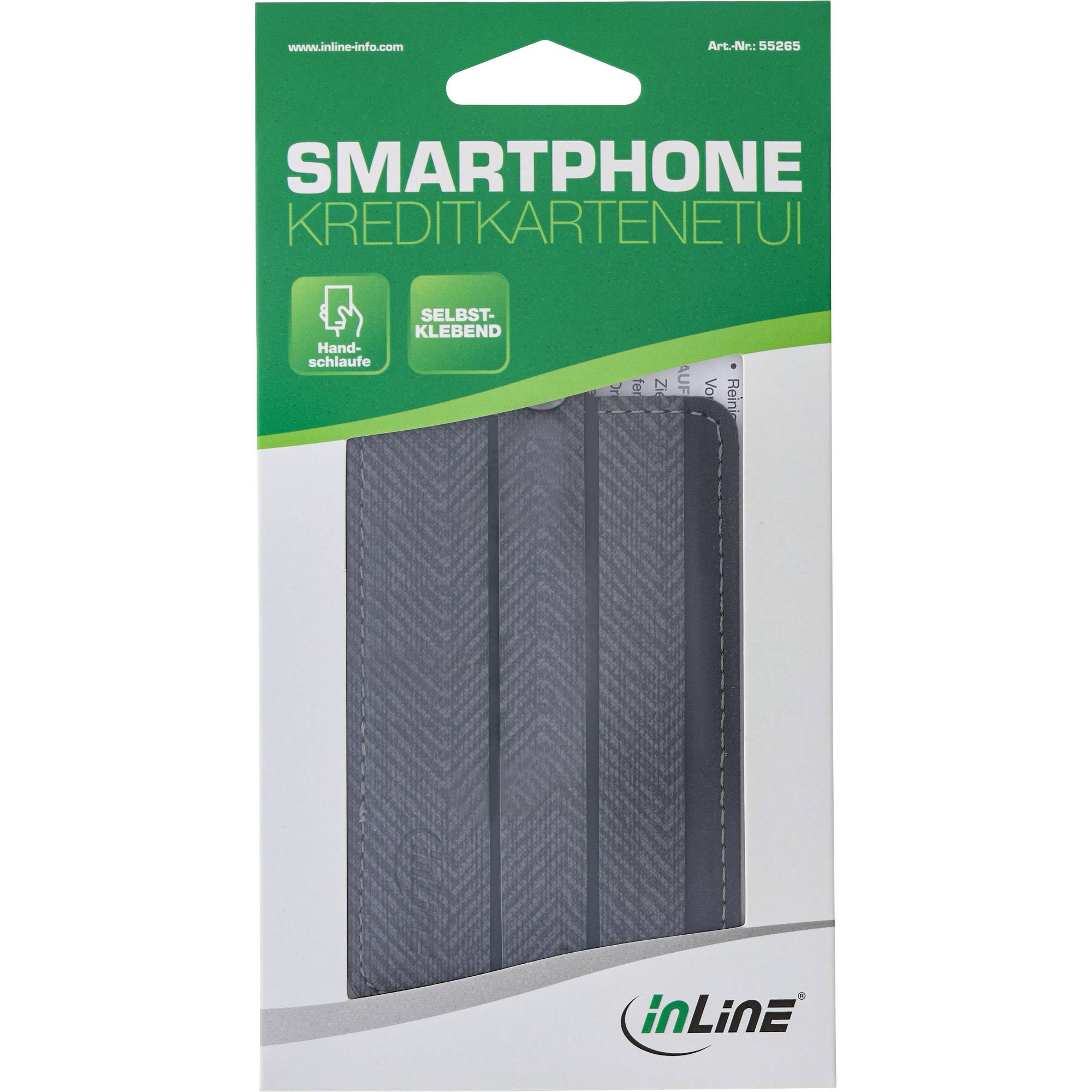 INLINE - Smartphone Kreditkarten-Tasche - mit Handschlaufe - schwarz
