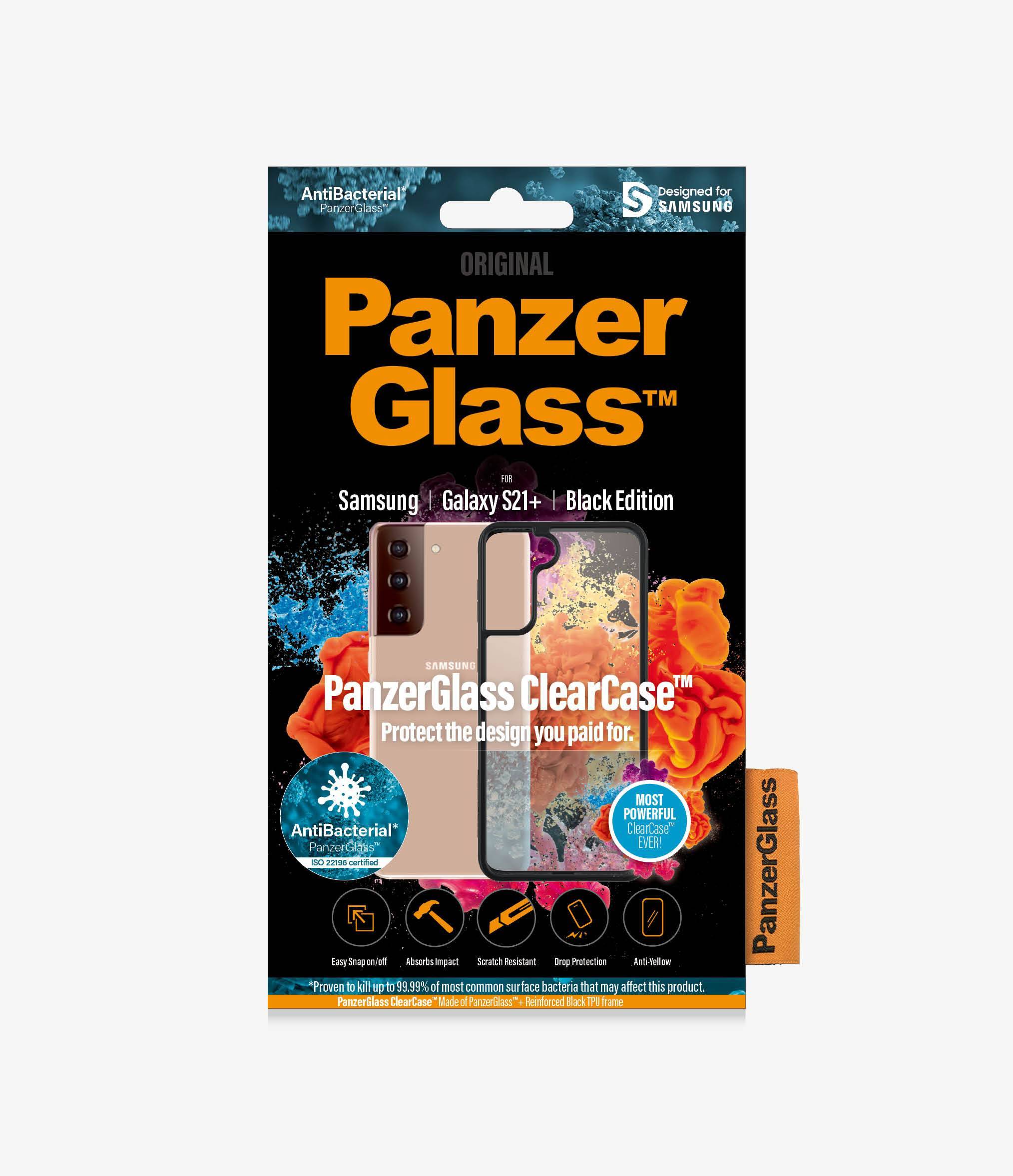 PanzerGlass ClearCase - Black Edition - hintere Abdeckung für Mobiltelefon - Temperglas, Thermoplastisches Polyurethan (TPU)