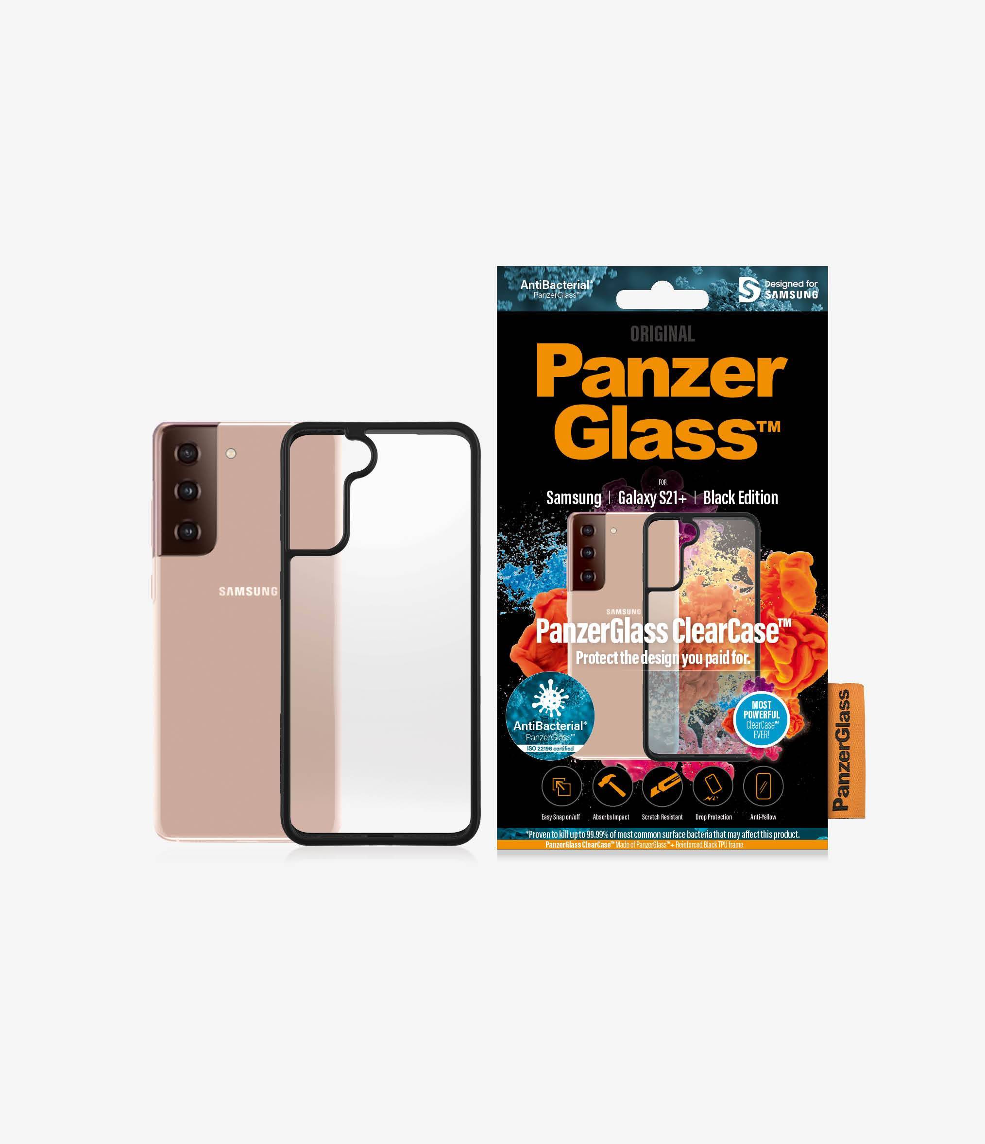 PanzerGlass ClearCase - Black Edition - hintere Abdeckung für Mobiltelefon - Temperglas, Thermoplastisches Polyurethan (TPU)