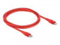 Delock - Lightning-Kabel - USB-C männlich bis Lightning männlich - 1 m - Rot - unterstützt Stromversorgung - für Apple iPad/iPhone/iPod (Lightning