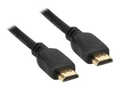 INLINE - HDMI-High Speed Kabel mit Ethernet - ST / ST - schwarz / gold - 1m