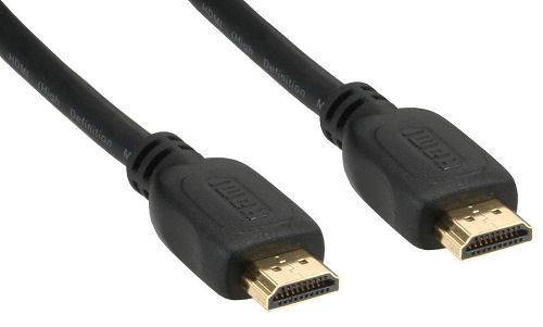 INLINE - HDMI-High Speed Kabel mit Ethernet - ST / ST - schwarz / gold - 1m