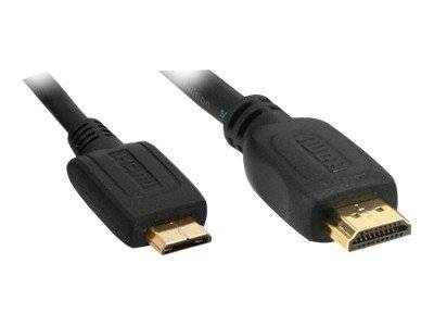 INLINE - High Speed HDMI Mini Kabel - Stecker A auf C - verg. Kont. - schwarz - 3m