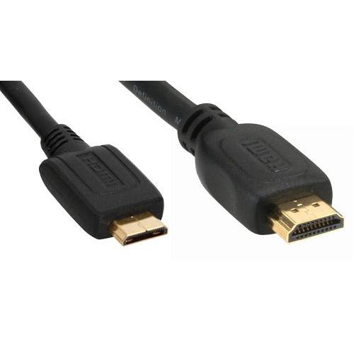 INLINE - High Speed HDMI Mini Kabel - Stecker A auf C - verg. Kont. - schwarz - 1m
