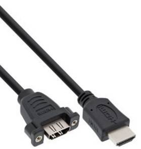 INLINE - HDMI 4K2K Adapterkabel zum Einbau - HDMI A Stecker/Buchse - 0,6m