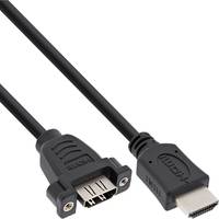 INLINE - HDMI 4K2K Adapterkabel zum Einbau - HDMI A Stecker/Buchse - 0,6m