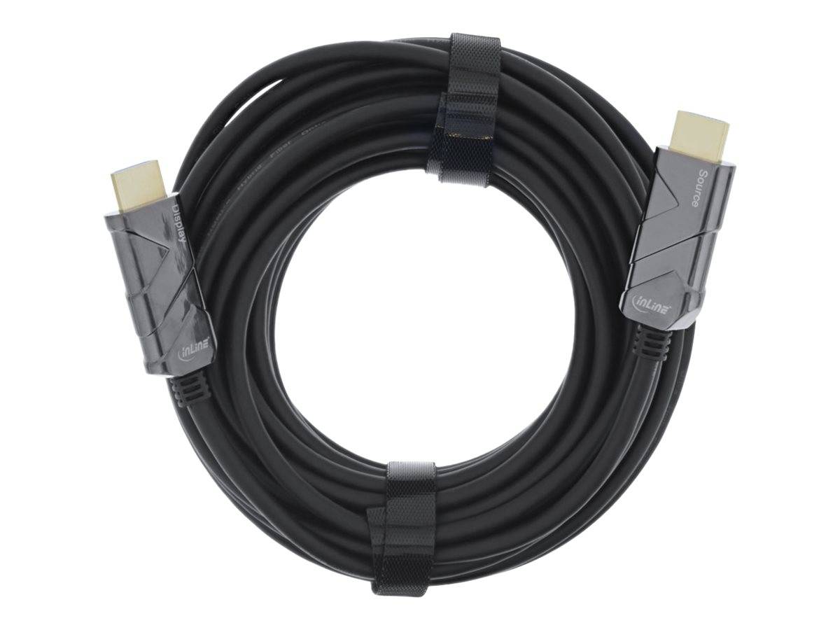 INLINE - HDMI AOC Kabel - Ultra High Speed HDMI Kabel - 8K4K - schwarz - 10m