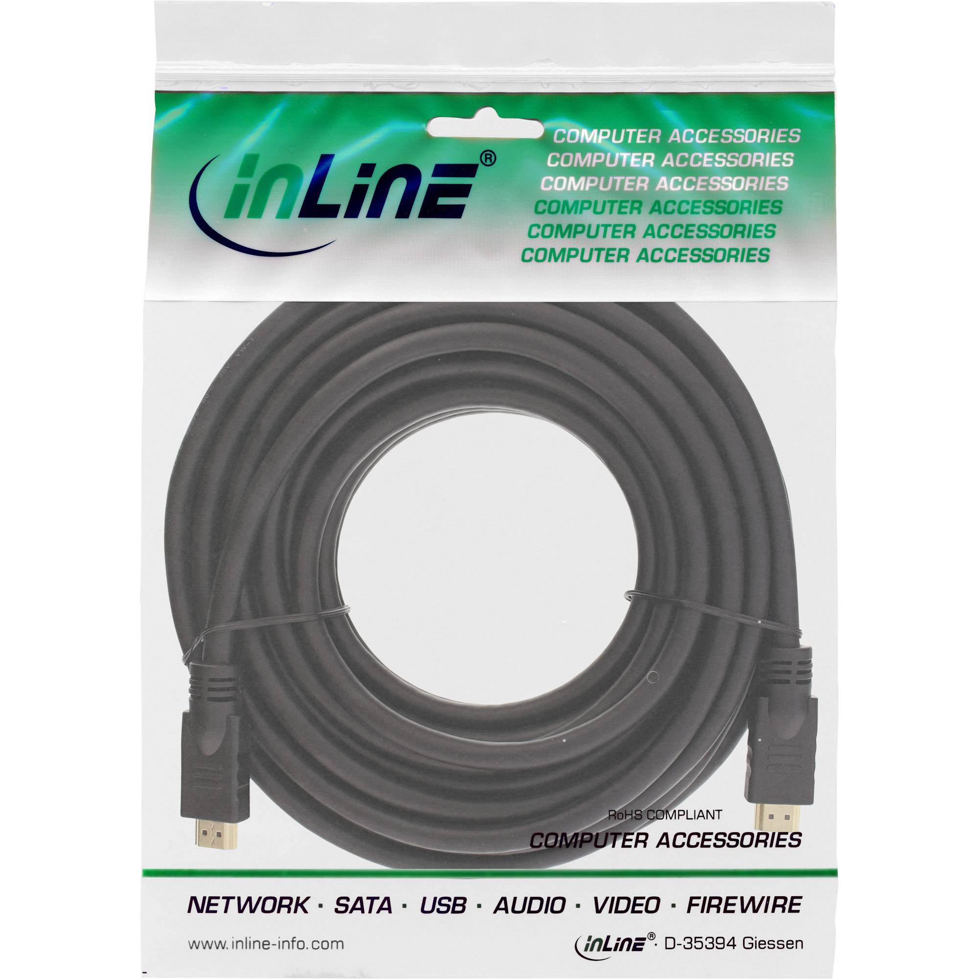 InLine High Speed - HDMI mit Ethernetkabel - HDMI (M)