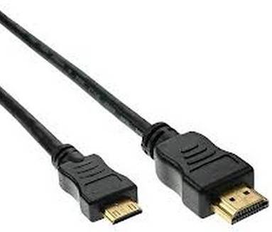 INLINE - High Speed HDMI Mini Kabel - Stecker A auf C - verg. Kont. - schwarz - 10m