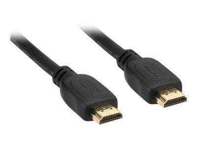 INLINE - HDMI Kabel - HDMI-High Speed - ST / ST - verg. Kontakte - schwarz - 1m
