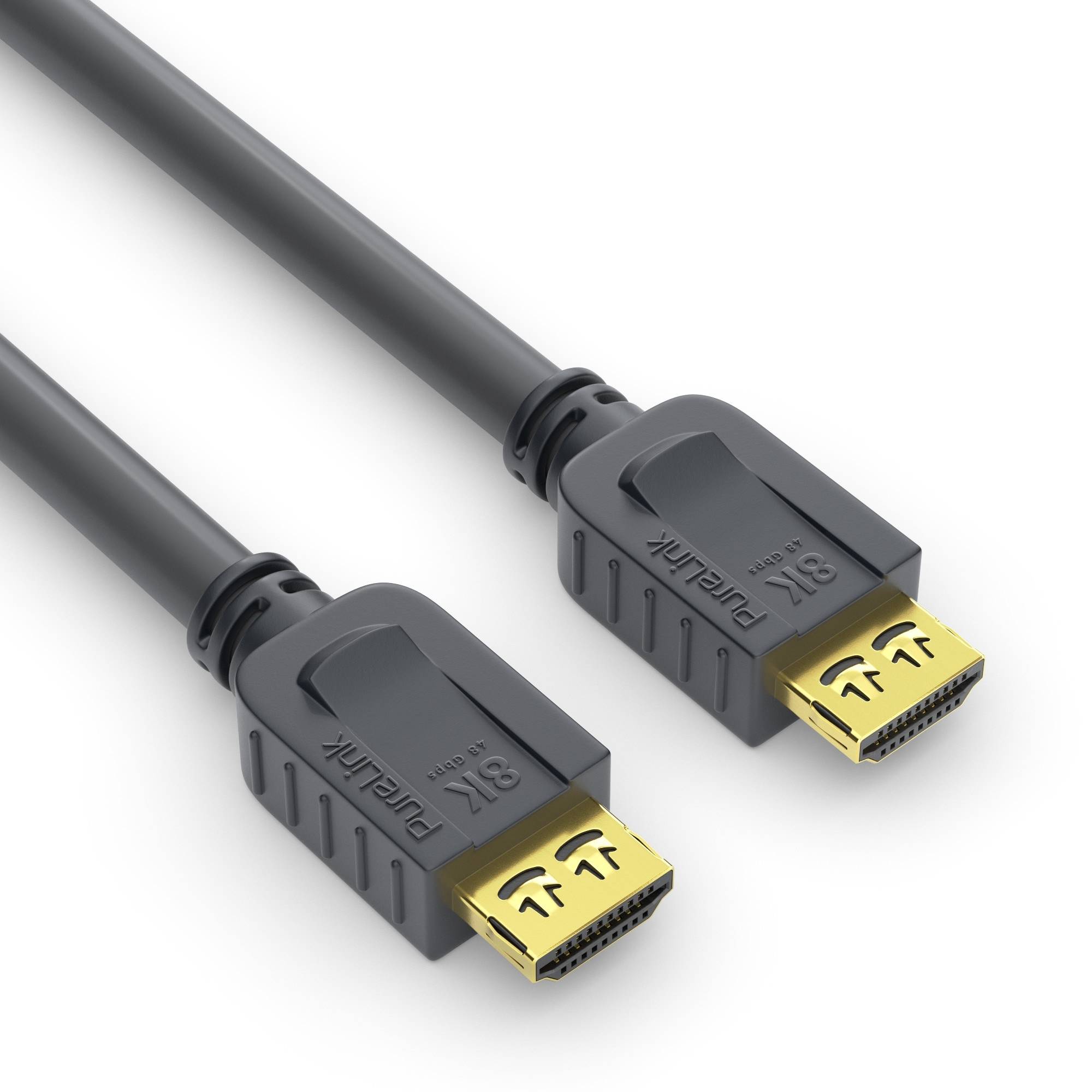 PureLink PureInstall Series - Ultra High Speed - HDMI-Kabel mit Ethernet - HDMI männlich Verriegelung bis HDMI männlich Verriegelung - 2 m - Dreifac