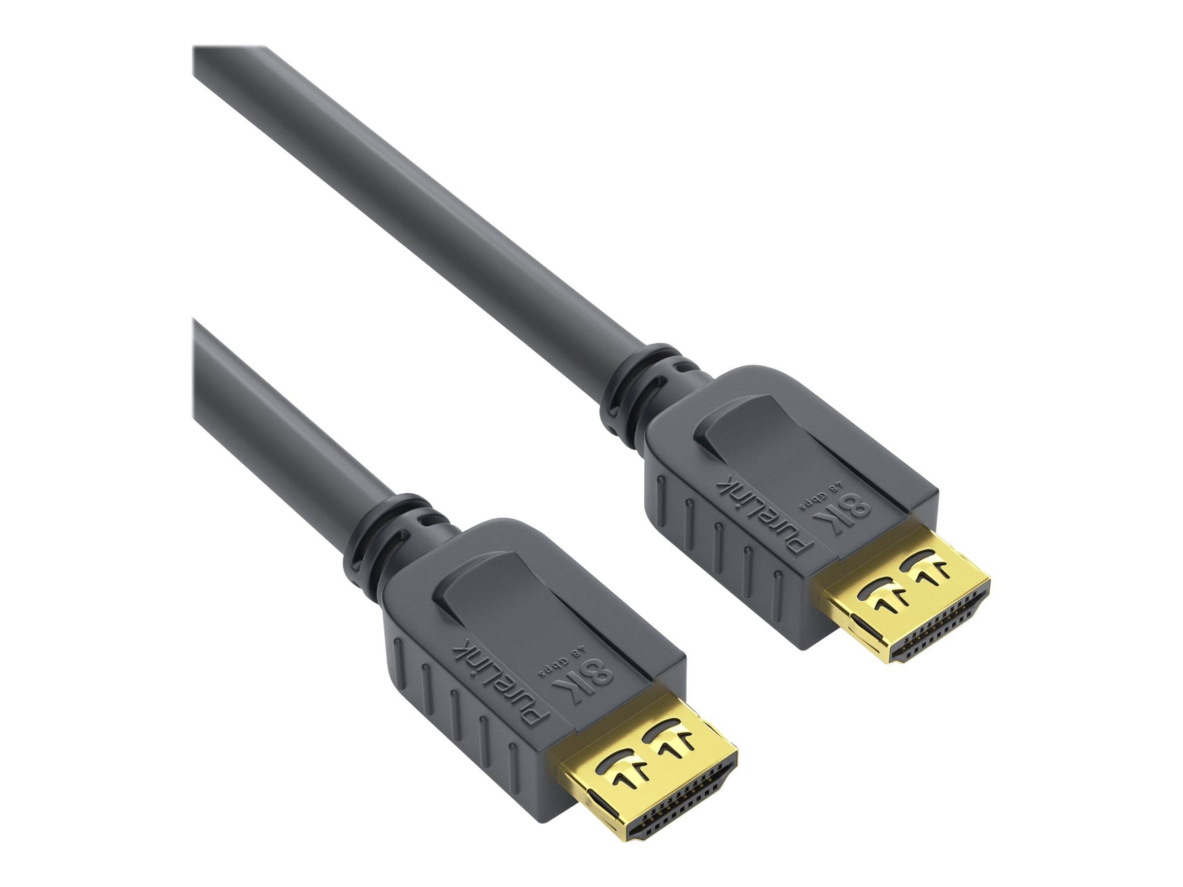 PureLink PureInstall Series - Ultra High Speed - HDMI-Kabel mit Ethernet - HDMI männlich Verriegelung bis HDMI männlich Verriegelung - 2 m - Dreifac