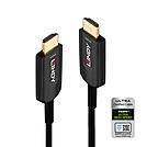 Zwei schwarze HDMI-Kabel mit vergoldeten Anschlüssen und einem kleinen Etikett mit der Aufschrift „4K