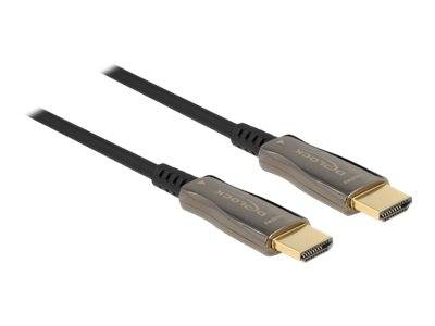 Delock - High Speed - HDMI-Kabel - HDMI männlich bis HDMI männlich - 30 m - Schwarz - Active Optical Cable (AOC)