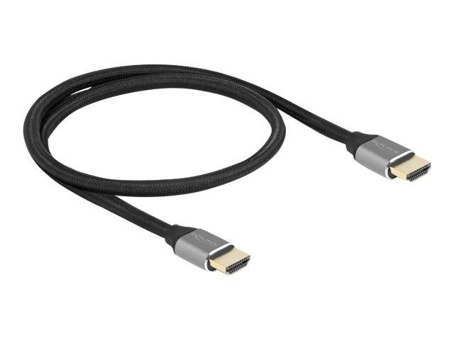 Delock - Ultra High Speed - HDMI-Kabel - HDMI männlich zu HDMI männlich - 50 cm - Dreifachisolierung - Grau - hauchvergo