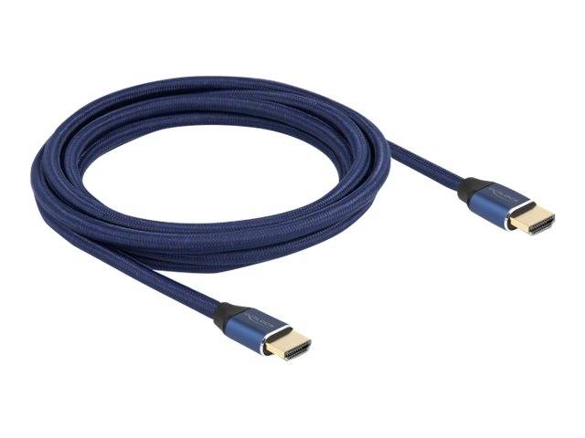 Delock - Ultra High Speed HDMI-Kabel - HDMI männlich bis HDMI männlich - 3 m - Dreifachisolierung - Blau - hauchvergoldete Kontakte, unterstützt 8K