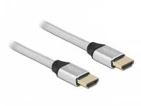 Delock - Ultra High Speed - HDMI-Kabel - HDMI männlich zu HDMI männlich - 2 m - Dreifachisolierung - Silber - hauchvergo