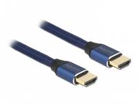 Delock - Ultra High Speed - HDMI-Kabel - HDMI männlich zu HDMI männlich - 2 m - Dreifachisolierung - Blau - hauchvergold