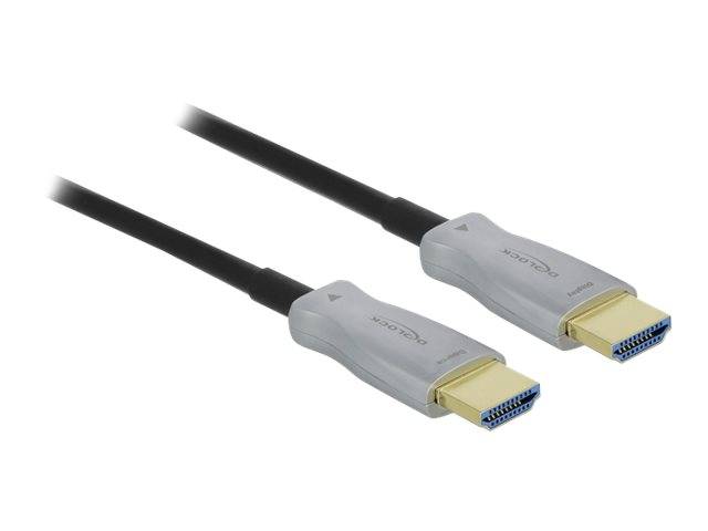 Delock - High Speed - HDMI-Kabel - HDMI männlich bis HDMI männlich - 70 m - Glasfaser - Schwarz - Active Optical Cable (AOC)