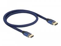Delock - Ultra High Speed HDMI-Kabel - HDMI männlich bis HDMI männlich - 50 cm - Dreifachisolierung - Blau - hauchvergoldete Kontakte, unterstützt