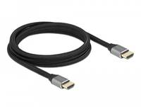 Delock - Ultra High Speed - HDMI-Kabel - HDMI männlich zu HDMI männlich - 2 m - Dreifachisolierung - Grau - hauchvergold