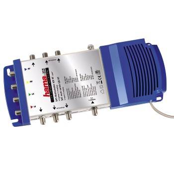 Hama "Lypsi SE" SAT, Blau, Silber, Verkabelt, 18 W, 90-250 V/50-60 Hz-18VDC/0.5A, 4 x SAT, 1x terr.