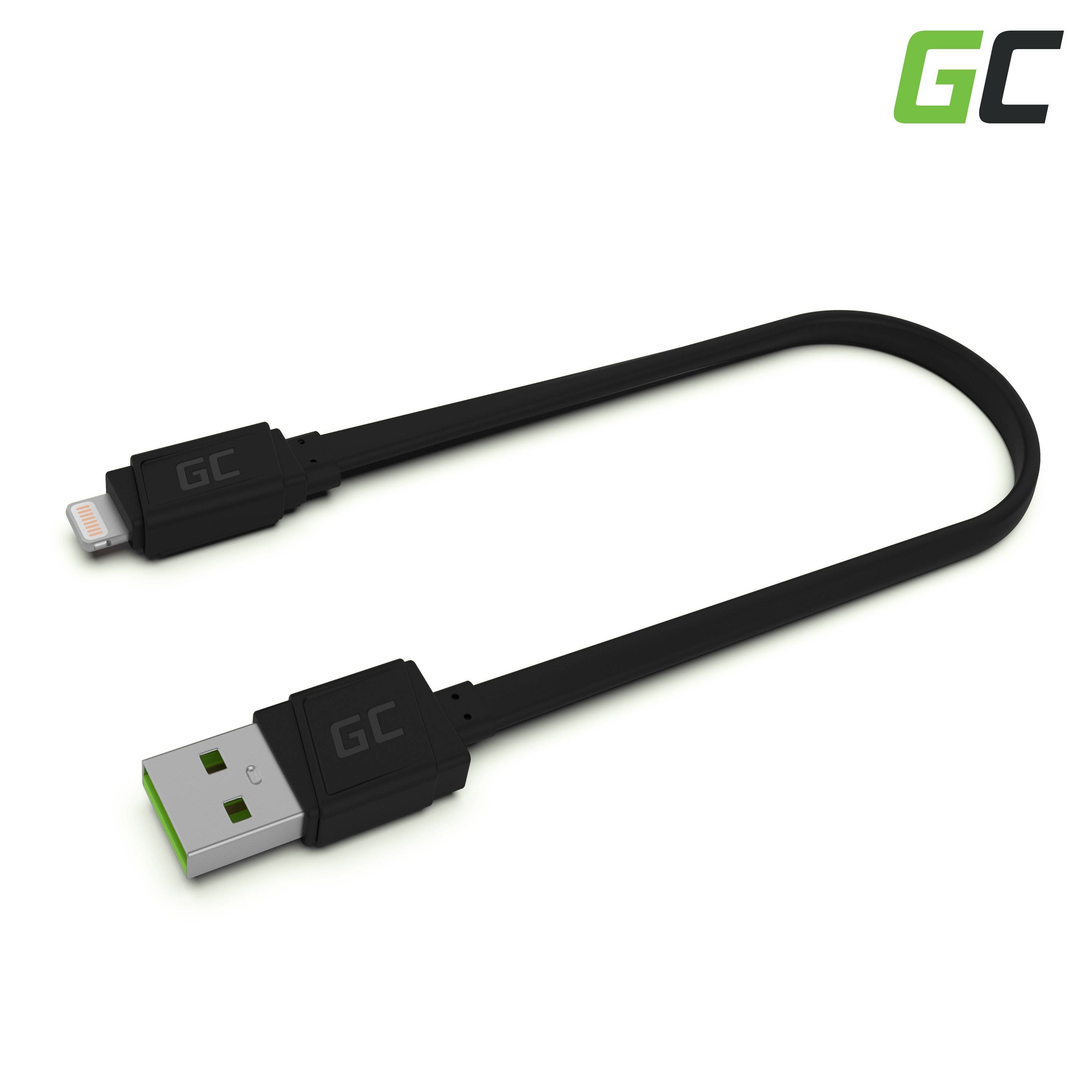 Mattes Flachkabel - USB-A zu Lightning - Schnellladung - 25cm