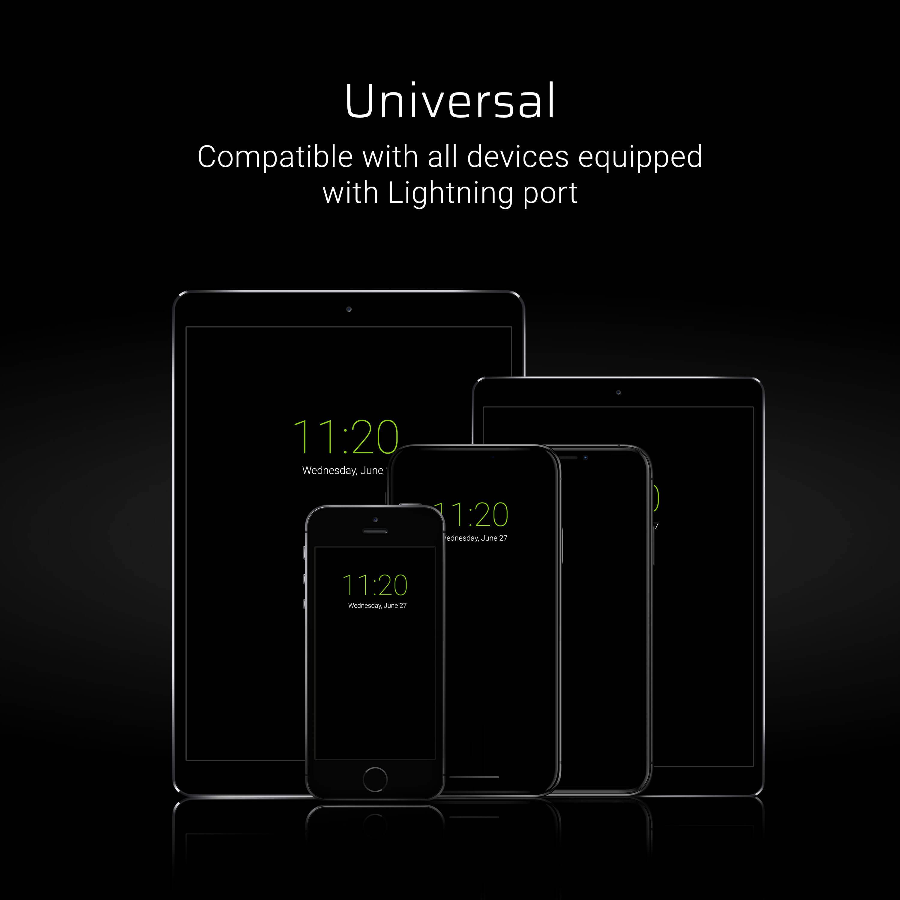 Mattes Flachkabel - USB-A zu Lightning - Schnellladung - 25cm