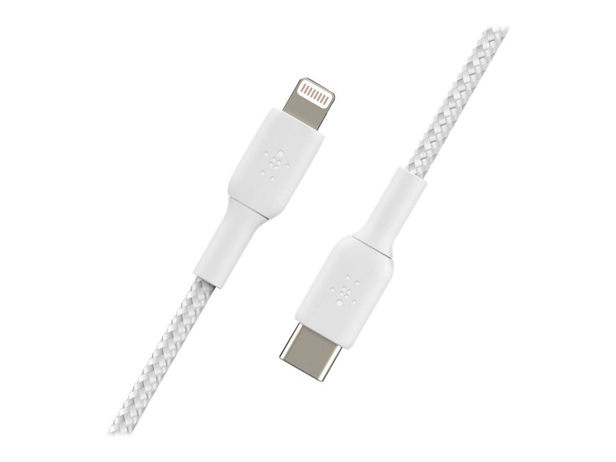 Belkin BOOST CHARGE - Lightning-Kabel - USB-C männlich bis Lightning männlich - 2 m - weiß - USB-Stromversorgung (18 W)