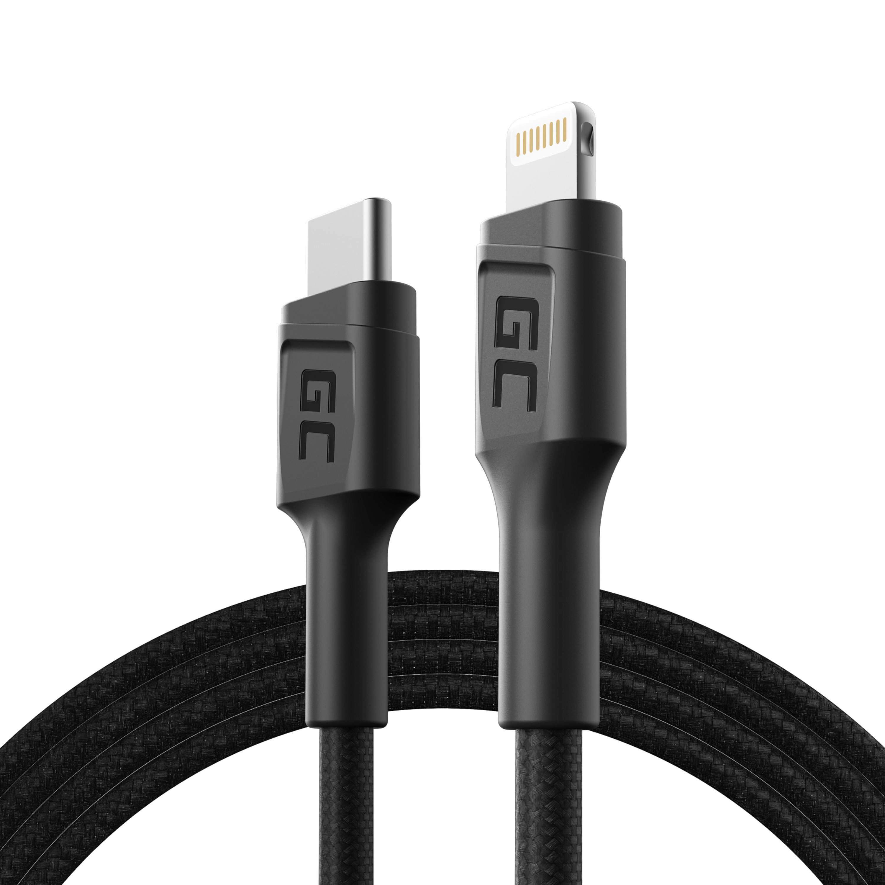Green Cell Stream - Lightning-Kabel - 24 pin USB-C männlich zu Lightning männlich