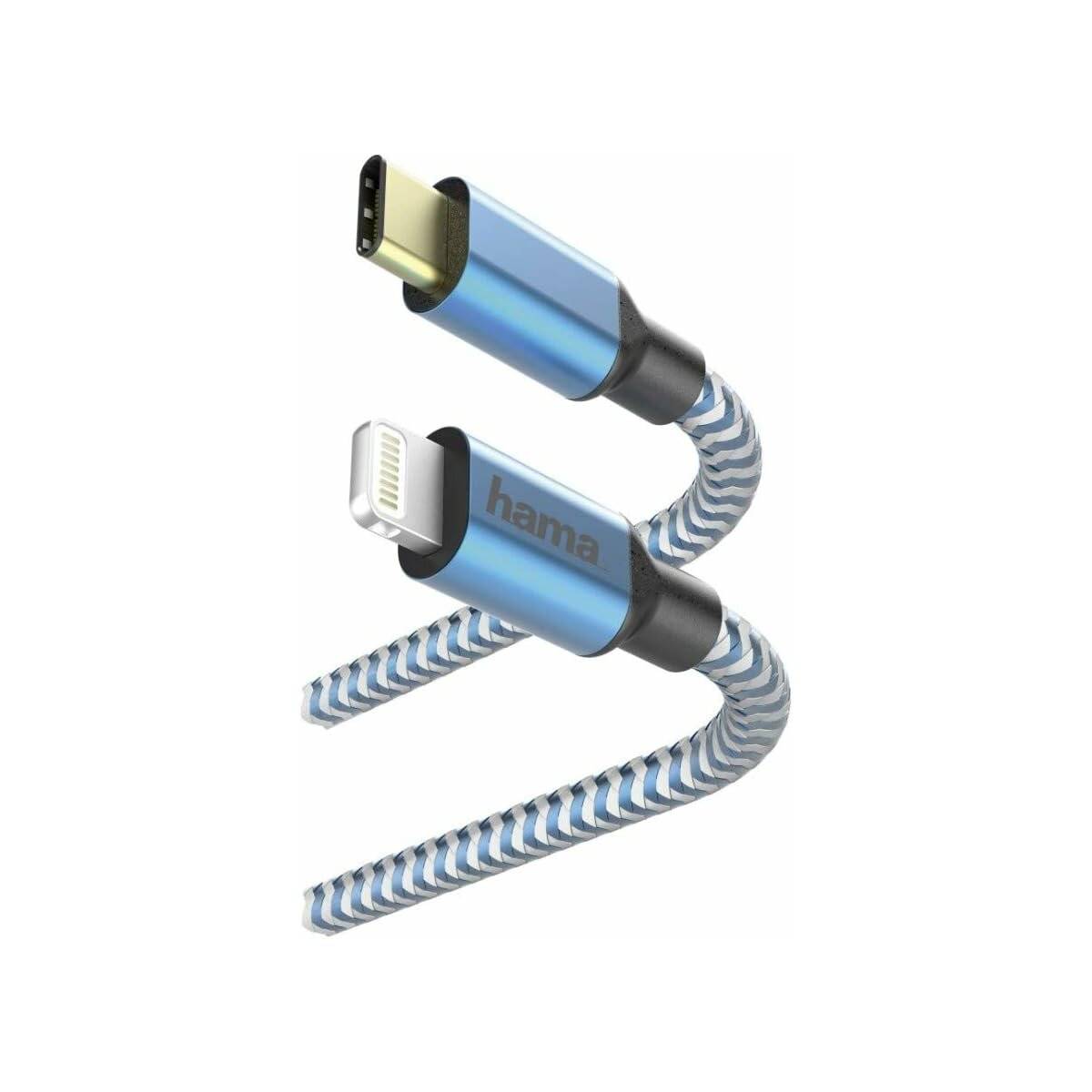 Hama Lade-/Datenkabel Reflective, USB-C - iPhone, 1,5 m, Blau