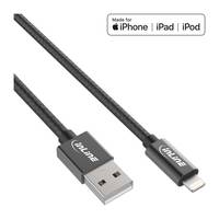 INLINE - Lightning USB Kabel - für iPad - iPhone - schwarz/Alu - 1m MFi-zertifiziert