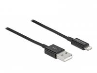 Delock - Lightning-Kabel - USB männlich bis Lightning männlich - 1 m - Schwarz - für Apple iPad/iPhone/iPod (Lightning)
