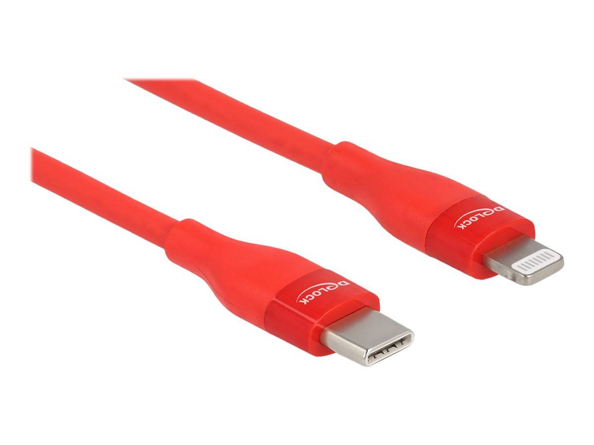 Delock Lightning-Kabel - 24 pin USB-C männlich zu Lightning männlich - 2 m - Rot